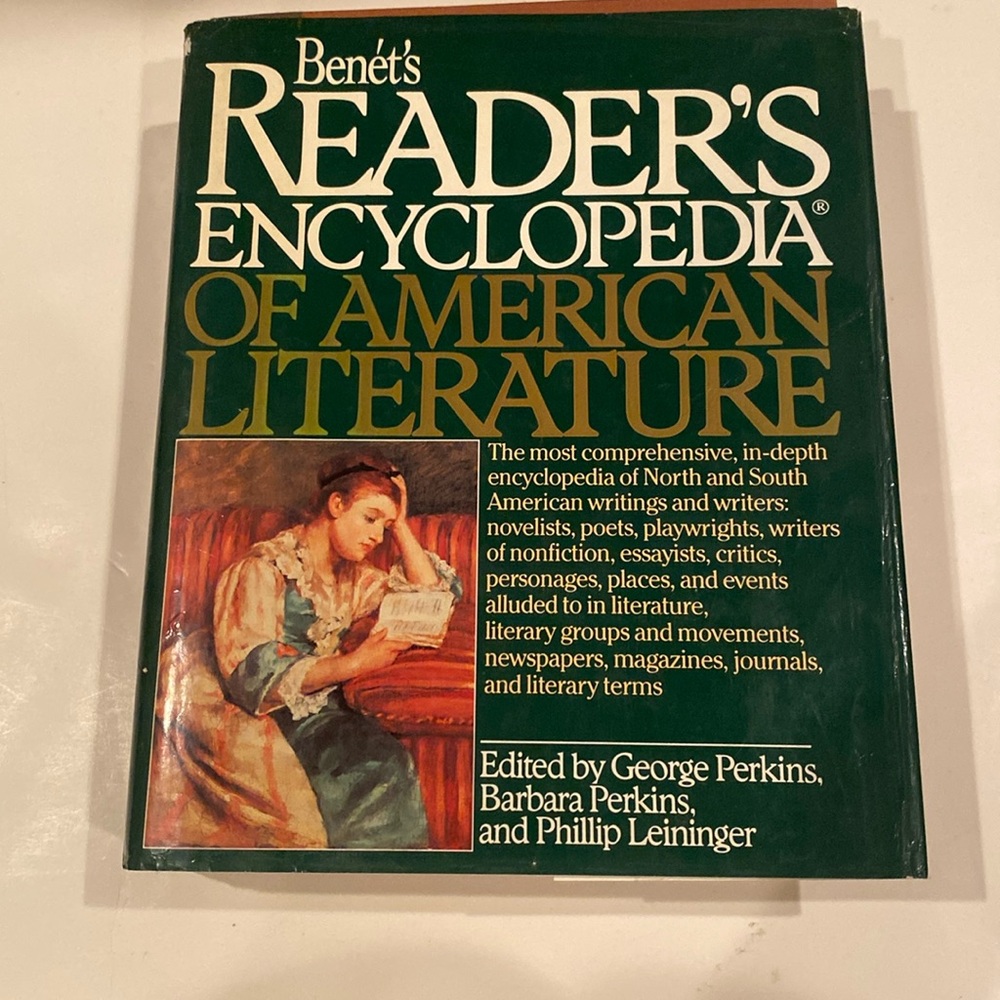 “Benet’s Reader’s Encyclopedia of American Literature,” oversized hardcover